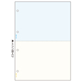 ヒサゴ マルチプリンタ帳票 A4 カラー 2面(ブルー/クリーム) 4穴 BP2011Z 1箱(1200枚)
