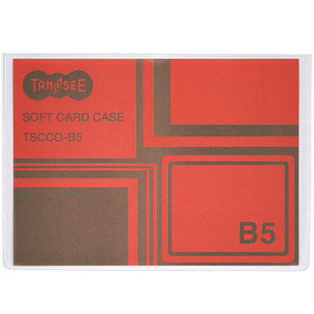 TANOSEE ソフトカードケース B5 透明 再生オレフィン製 1セット(100枚)
