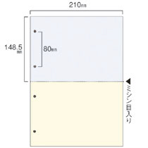 TANOSEE スマイル用LBP用紙 A4汎用カラー 2分割 4穴 1セット(1000枚:500枚×2箱)