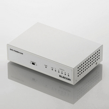 エレコム 100BASE-TX対応 スイッチングハブ 5ポート メタル筐体 ホワイト RoHS指令準拠(10物質) EHC-F05MN-HJW 1セット(3台)