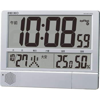 セイコー プログラム電波時計 温湿度表示付 掛置兼用 SQ434S 1台