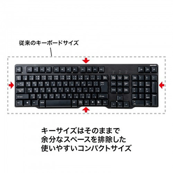 サンワサプライ USBキーボード ブラック SKB-L1UBKN 1台