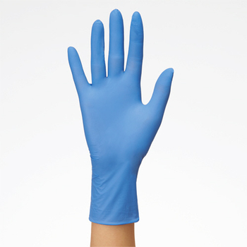 川西工業 ニトリル 使いきり手袋 粉なし SS ブルー #2060 1箱(250枚)