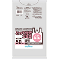 日本サニパック とって付きゴミ袋 透明 45L 0.030mm 増量 Y-53 1パック(50枚)
