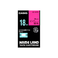 カシオ NAME LAND 蛍光テープ 18mm×5.5m 蛍光ピンク/黒文字 XR-18FPK 1個