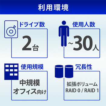 アイオーデータ LAN DISK 10GbE&マルチギガビット Linux 法人2ドライブNAS(5年保証) 2TB HDL2-XA2B 1台