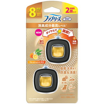 P&G ファブリーズ イージークリップ 消臭成分最高レベル フレッシュシトラス 2.5ml 1パック(2個)