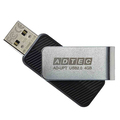 アドテック USB2.0 回転式フラッシュメモリ 4GB ブラック AD-UPTB4G-U2T 1個
