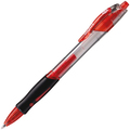 TANOSEE ノック式ゲルインクボールペン スリム 0.5mm 赤 1セット(10本)