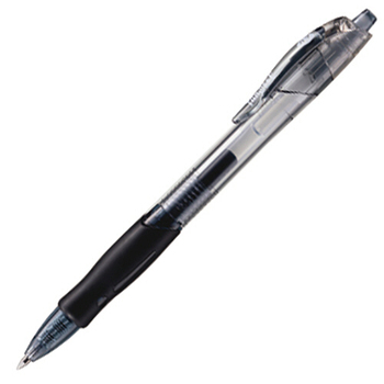 TANOSEE ノック式ゲルインクボールペン スリム 0.7mm 黒 1セット(10本)