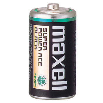 マクセル マンガン乾電池 BLACK 単2形 R14PU(BN) 2P 1セット(20本:2本×10パック)