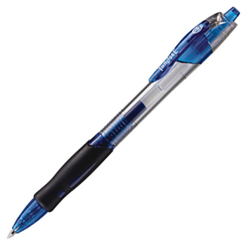 TANOSEE ノック式ゲルインクボールペン スリム 0.7mm 青 1セット(10本)