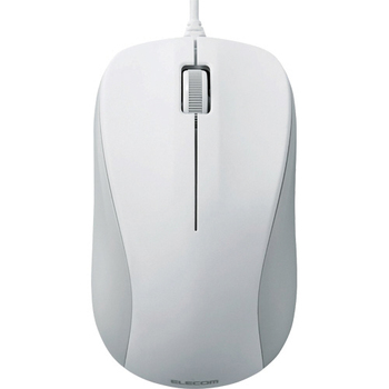 エレコム USB光学式マウス 3ボタン Mサイズ ホワイト RoHS指令準拠(10物質) M-K6URWH/RS 1個