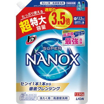 ライオン トップ スーパーNANOX 詰替用 超特大 1230g 1個