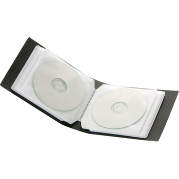 バッファロー CD/DVDファイルケース ブックタイプ 12枚収納 ブラック BSCD01F12BK 1個