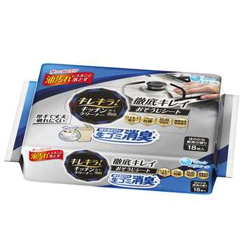大王製紙 エリエール キレキラ!キッチンクリーナー 徹底キレイ おそうじシート 捨てるだけで生ゴミ消臭 1パック(18枚)
