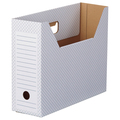 TANOSEE ボックスファイル(ホワイト) A4ヨコ 背幅100mm ブルー 1パック(10冊)