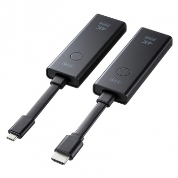 サンワサプライ 4K対応ワイヤレスHDMIエクステンダー(Type-C接続用) VGA-EXWHD12C 1台