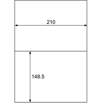 ヒサゴ エコノミーラベル A4 2面 210×148.5mm ELM002S 1冊(30シート)