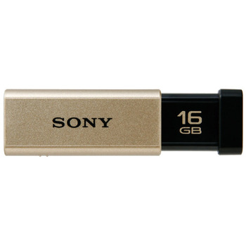 ソニー USBメモリー ポケットビット Tシリーズ 16GB ゴールド キャップレス USM16GT N 1個