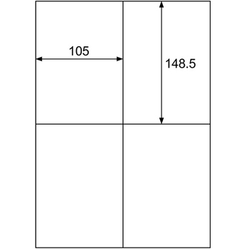 ヒサゴ エコノミーラベル A4 4面 105×148.5mm ELM003S 1冊(30シート)