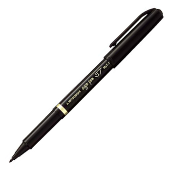 三菱鉛筆 水性サインペン リブ細字 0.7mm 黒 MYT7.24 1本