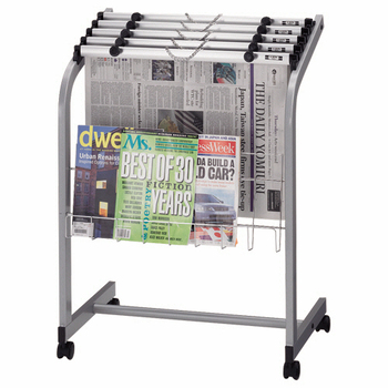 ライオン事務器 (N)新聞架(新聞挟別売) 幅635×奥行410×高さ850mm(組立設置込) No.26N 1台