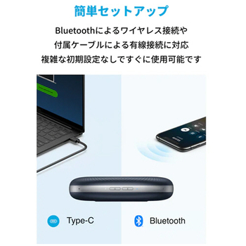 アンカージャパン 小型スピーカーフォン Anker PowerConf ネイビー A3301031 1台