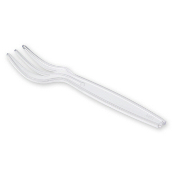 シモジマ HEIKO プラスチックフォーク 9cm 透明 バラ #004513014 1パック(100本)