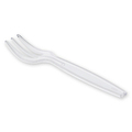 シモジマ HEIKO プラスチックフォーク 9cm 透明 バラ #004513014 1パック(100本)