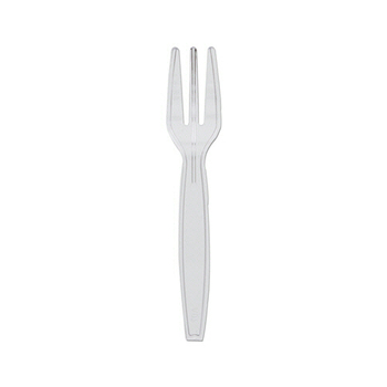 シモジマ HEIKO プラスチックフォーク 9cm 透明 バラ #004513014 1パック(100本)