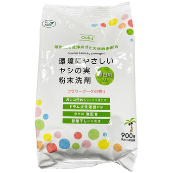 ジーエバー 環境にやさしい ヤシの実粉末洗剤 漂白剤入り 900g 1パック