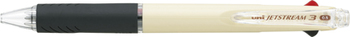 三菱鉛筆 ジェットストリーム 3色ボールペン 0.5mm (軸色:アイボリー) SXE340005.46 1セット(10本)