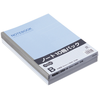 TANOSEE ノートブック セミB5 B罫6mm 30枚 1パック(10冊)