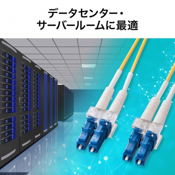 サンワサプライ メガネ型光ファイバケーブル LC×2-LC×2 1m シングルモード8.6μm HKB-LCLC1-01N 1本