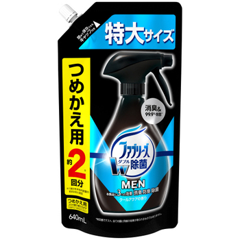 P&G ファブリーズMEN ダブル除菌 クールアクアの香り つめかえ用 特大 640ml 1個