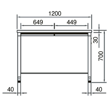 エランサ (N)オフィスデスク 平デスク 幅1200mm ホワイト(組立設置込) TKDS-N127F-WW 1台
