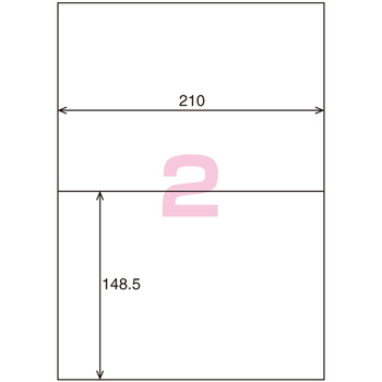 コクヨ 貼ってはがせる はかどりラベル(各社共通レイアウト) A4 2面 148.5×210mm KPC-HE1021-20 1冊(20シート)