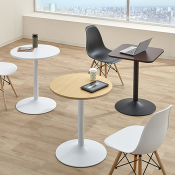 YAMAZEN カフェテーブル 丸型 ココアブラウン MFD-R600(CCB/SBK) 1台