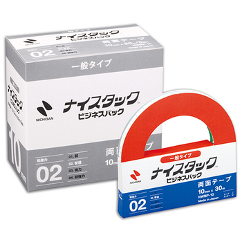 ニチバン ナイスタック 再生紙両面テープ ビジネスパック 大巻 10mm×30m NWBP-10 1パック(5巻)