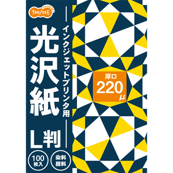 TANOSEE インクジェットプリンタ用 光沢紙 L判 1冊(100枚)