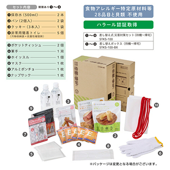 キングジム 差し替え式 災害対策セット(待機-帰宅) STKS-100 1箱
