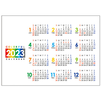 ムトウユニパック 卓上カレンダー COLORFUL 2023年版 MU-104-2023 1セット(5冊)