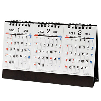 九十九商会 卓上3ヶ月カレンダー 2023年版 AA-311-2023 1セット(5冊)