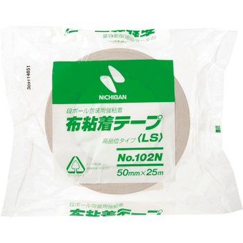 ニチバン 布粘着テープ 50mm×25m 厚み0.30mm 黄土 102N7-50 1セット(30巻)