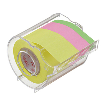 ヤマト メモック ロールテープ 蛍光紙 カッター付 7・15・25mm幅 3色込 RK-MCH-A 1個