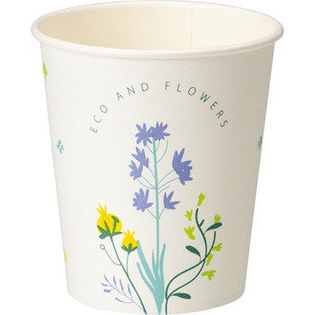 TANOSEE 紙コップ AND FLOWERS(アンド フラワーズ) 205mL(7オンス) 1セット(2400個:80個×30パック)
