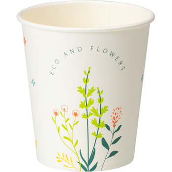 TANOSEE 紙コップ AND FLOWERS(アンド フラワーズ) 205mL(7オンス) 1セット(2400個:80個×30パック)