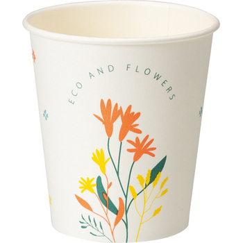 TANOSEE 紙コップ AND FLOWERS(アンド フラワーズ) 205mL(7オンス) 1セット(2400個:80個×30パック)