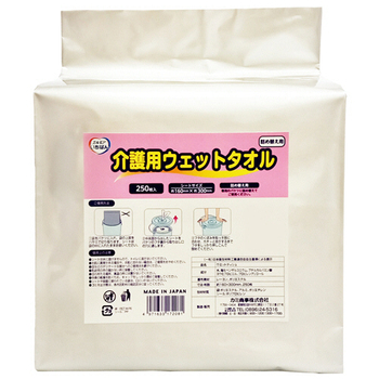 カミ商事 エルモア いちばん 介護用ウェットタオル バケツタイプ詰替用 1パック(250枚)